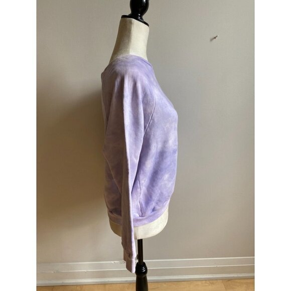 NILI Lotan Women Purple Tie Dye Sweatshirt Pullover Size Small Cropped - Picture 7 of 9